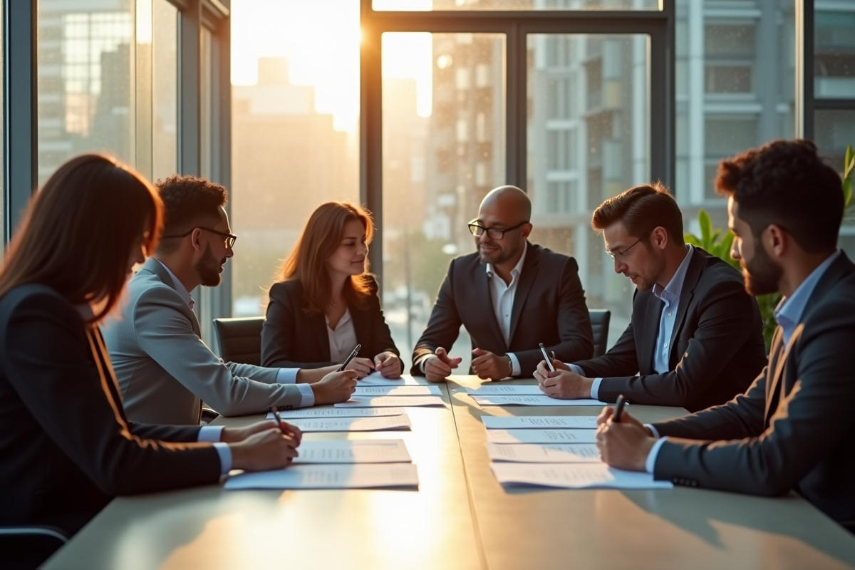 Groupe de personnes discutant des changements août 2025